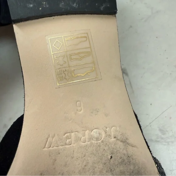 J. Crew Black Pointed D'Orsay Flats with Sparkle Bow Strap - Picture 5 of 6